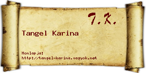 Tangel Karina névjegykártya
